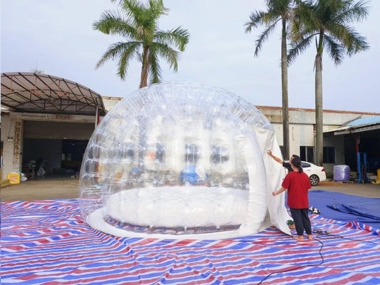 Doorzichtig opblaasbaar bubbelhuis voor familiekampen