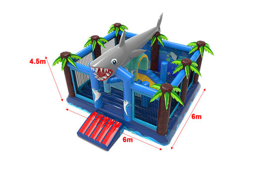 Opblaasbare haaien aanvallen Bounce House Kids Bouncy Jumping Castle