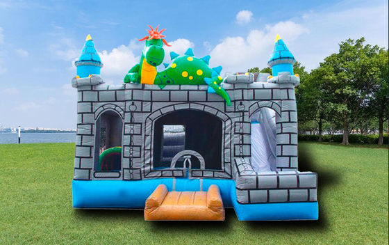 Opblaasbaar dinosaurus springhuis met glijbaan kasteel voor kinderen