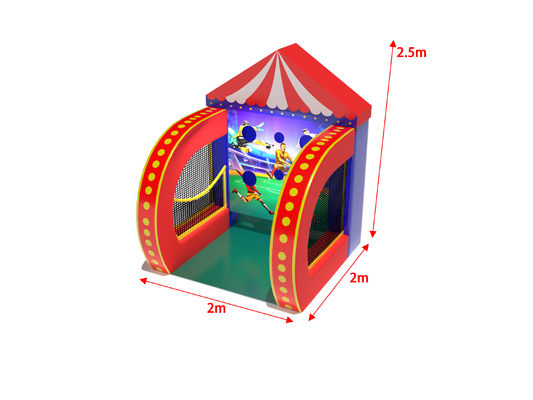 Voetbalcarnaval opblaasbare spelletjes 2x2x2.5m Voor speeltuinpark