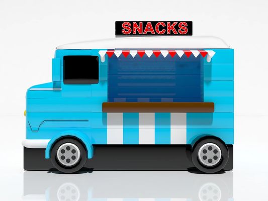Outdoor opblaasbare games blauwe auto snack eten tent te koop