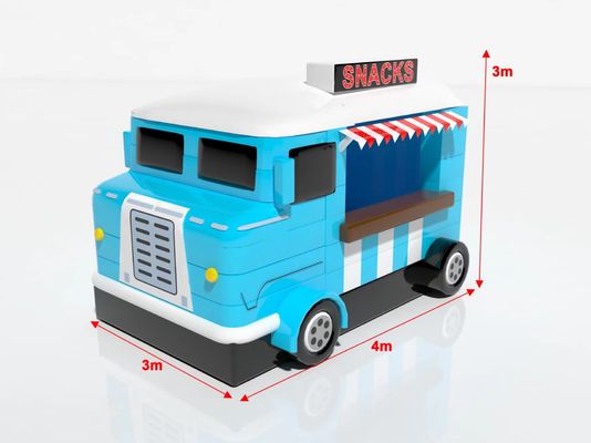 Outdoor opblaasbare games blauwe auto snack eten tent te koop