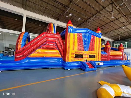 Kinderen opblaasbaar springhuis en glijbaan op maat met zwembadstopper