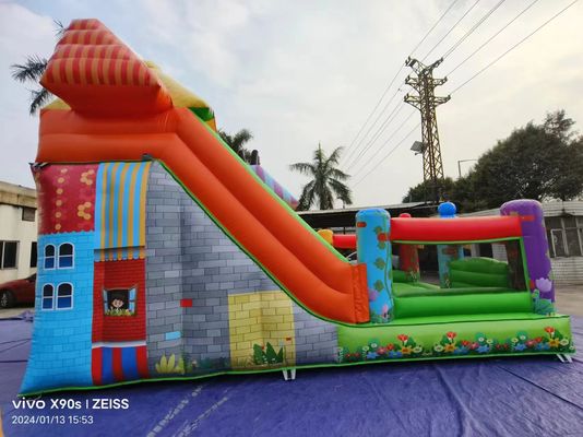 Fun Park droog opblaasbare springglijbanen met snoepwinkel thema