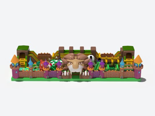 Lion Theme Park glijbanen opblaasbaar springkasteel voor kinderen