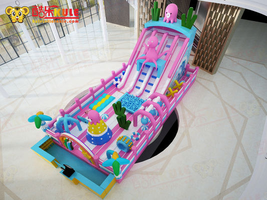 Squid Park Bouncy opblaasbare kastelen Indoor speeltuin Roze voor kinderen