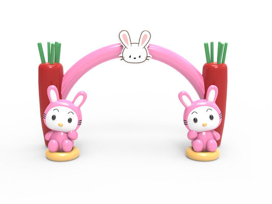 Rabbit Carrot Party opblaasbare evenementenbochten 6 * 6m voor buitenactiviteiten