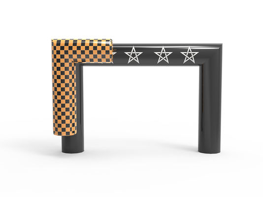 Op maat gemaakte buitenopblaasbare reclameboog met logo