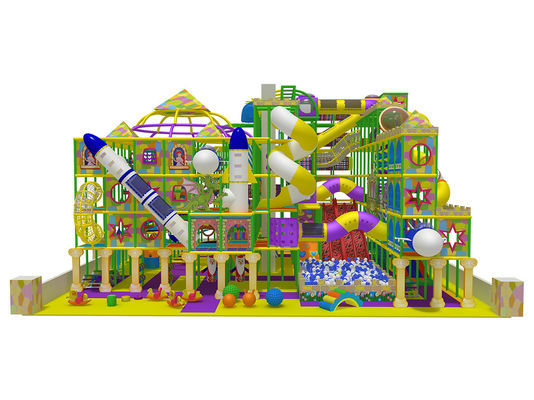 Commerciële indoor speeltuinapparatuur met grote kinderglijbaan