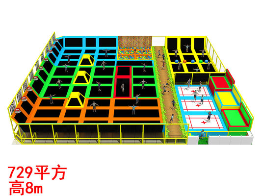 Professionele trampoline binnenpark met PVC Pp Nylon materialen