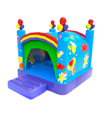 Tarpaulin opblaasbare ronde cirkel obstakels cursus Bouncy Castle Custom logo