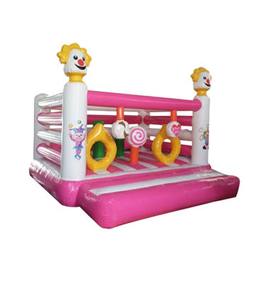 Dubbele hechtingen opblaasbare ronde cirkel obstakels cursus Bouncy Castle Logo Printing