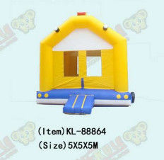 Geel Kleur Eenvoudig Model Opblaasbaar Bouncy Castle 5*5*5m