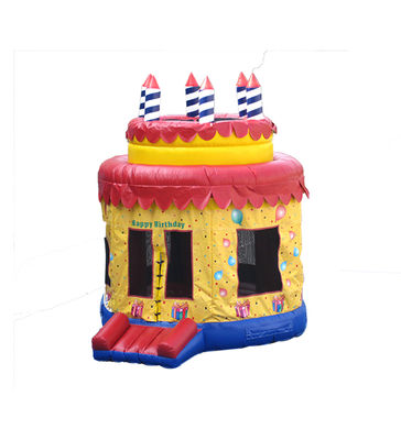 Opblaasbare ronde cirkel verjaardagstaart Bouncy Castle 4*4*4.5m