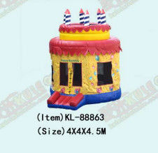 Opblaasbare ronde cirkel verjaardagstaart Bouncy Castle 4*4*4.5m