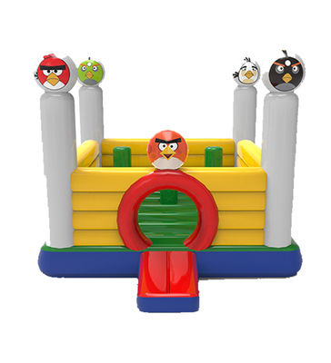 Angry Birds opblaasbare uitsmijter springkasteel met pilaren