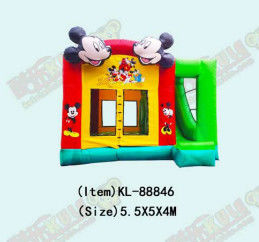 Tarpaulin opblaasbaar kasteel met Mickey Mouse