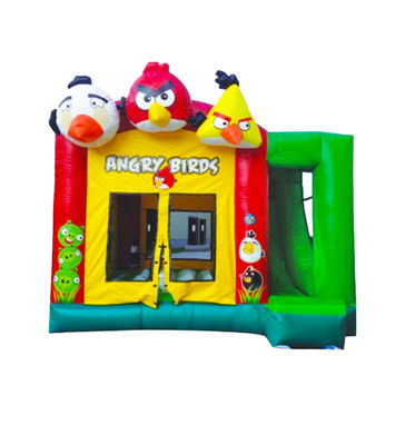 Angry Birds thema opblaasbaar springkasteel dubbele hechtingen