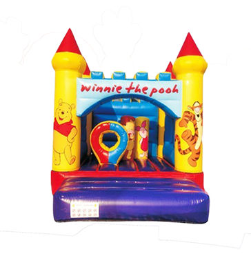 Winnie de Poeh opblaasbaar springkasteel met kleine cirkelpilaar