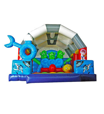 Opblaasbare ronde cirkel obstakelbaan Bouncy Castle 5*4*4m