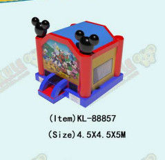 Commercieel opblaasbaar springhuis met Mickey Mouse patronen