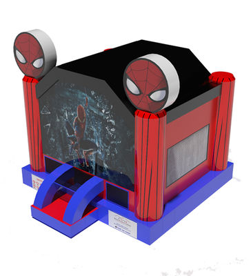 Commercieel opblaasbaar springhuis met Spider-Man patronen