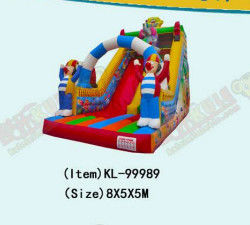 Clown opblaasbare glijbaan met olifant thema voor kinderen pretpark