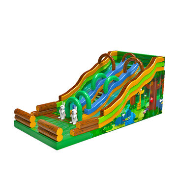 Kinderen pretpark opblaasbare bosdieren glijbaan te huur