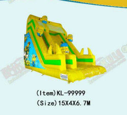 Kinderen pretpark gele opblaasbare minions glijbaan te huur