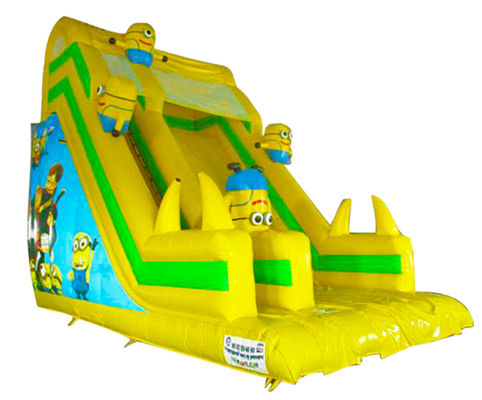 Kinderen pretpark gele opblaasbare minions glijbaan te huur