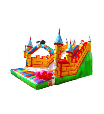 Mickey Mouse Castle opblaasbare grote glijbaan voor kinderen