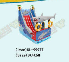 Kinderen pretpark opblaasbare baby haai glijbaan te huur