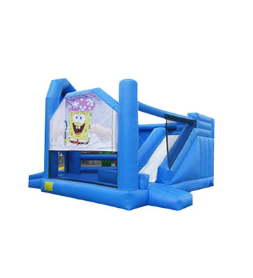 Spongebob Park Bouncy House met opblaasbare glijbaan te huur