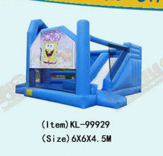 Spongebob Park Bouncy House met opblaasbare glijbaan te huur