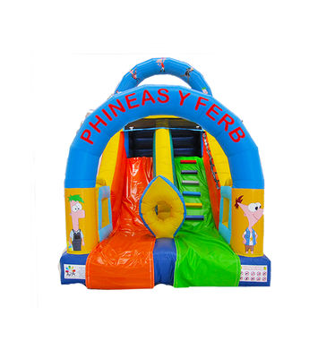Kinderen pretpark opblaasbare Phineas Y Ferb glijbaan te huur