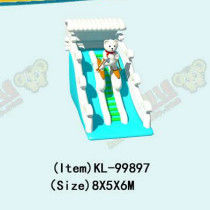 Clown opblaasbare glijbaan met olifant thema voor kinderen pretpark