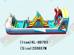 Spiderman Kinderen pretpark opblaasbaar schip boot springglijbaan