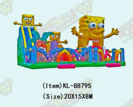 Kinderen pretpark opblaasbare SpongeBob glijbaan kleurrijke speeltuin