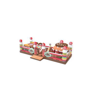 Candy cake thema kinderen pretpark opblaasbare glijbaan bouncy