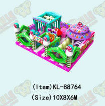 Candy Land Kinderen pretpark opblaasbaar springbeugel