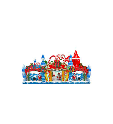 Kerstthema Kleurrijke kinderpark opblaasbare glijbaan