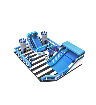 Blauwe Kleur Alien Kinderen Pretpark Opblaasbare Glijbaan Springkussen