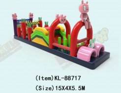 Schattige konijn - Gestileerde kinderwedstrijden Cartoon personage - gebaseerd op spel obstakel