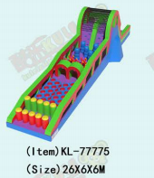 Regenboog - Hued Vibrant opblaasbare hindernisbaan voor speels plezier