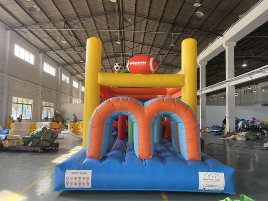 Multi - colored Inflatable Obstacle with Sport Icons with Bright Hues