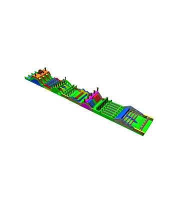 Levendige dynamische multi-kleurige opblaasbare obstakelwedstrijd speeltuin