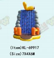 Kleurrijke, leuke opblaasbare muur met Caterpillar Rock - Klimavontuur