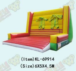 Speelende opblaasbare kleverige wandattractie met twee pakken inclusief rotsklimstructuur voor spannende uitdagingen