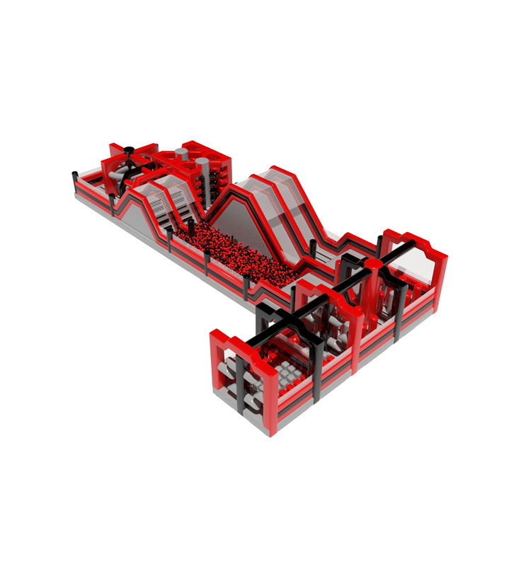 Red - Gray Adventure Playground Structure Modern Concept Design